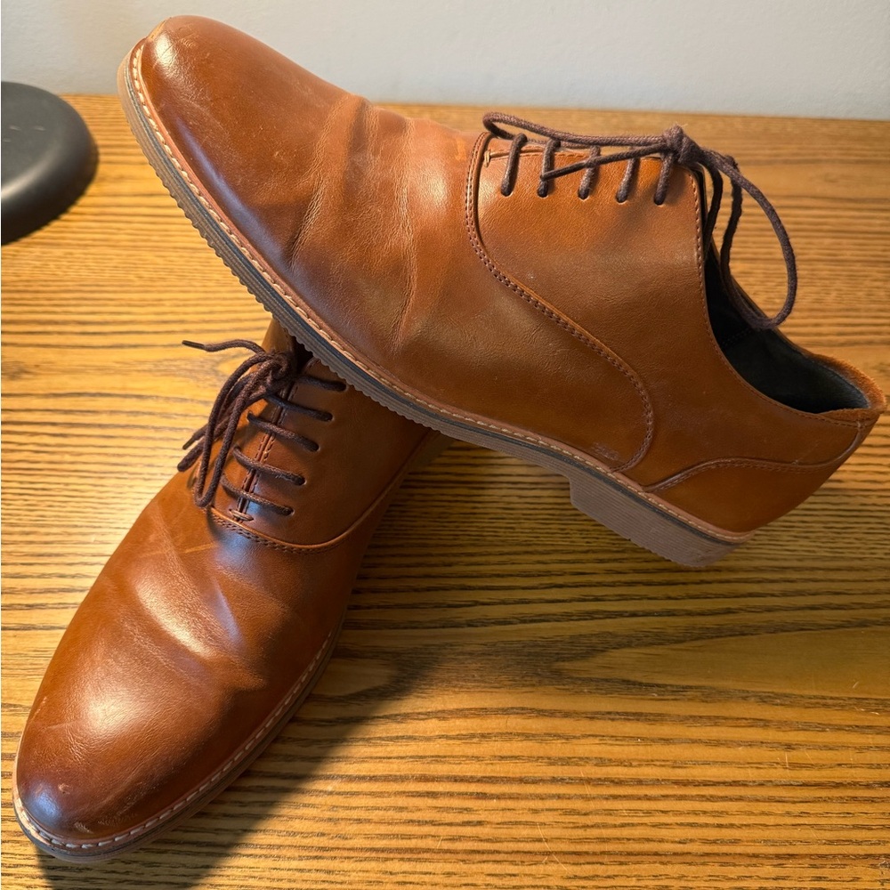 Steve Madden Tan Leather Men's Oxfords